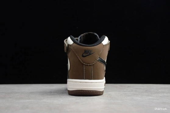 Brown Beige Force x 314197-168 07 Mid Scott Nike Kids 1 Travis Air 0803